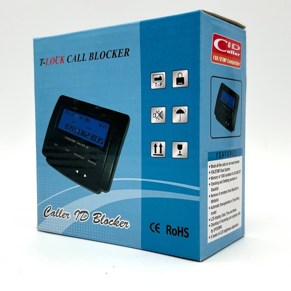 New in Box White T-Lock Call Blocker Version N2 Robocall Telemarketer Nuisance - Picture 1 of 5